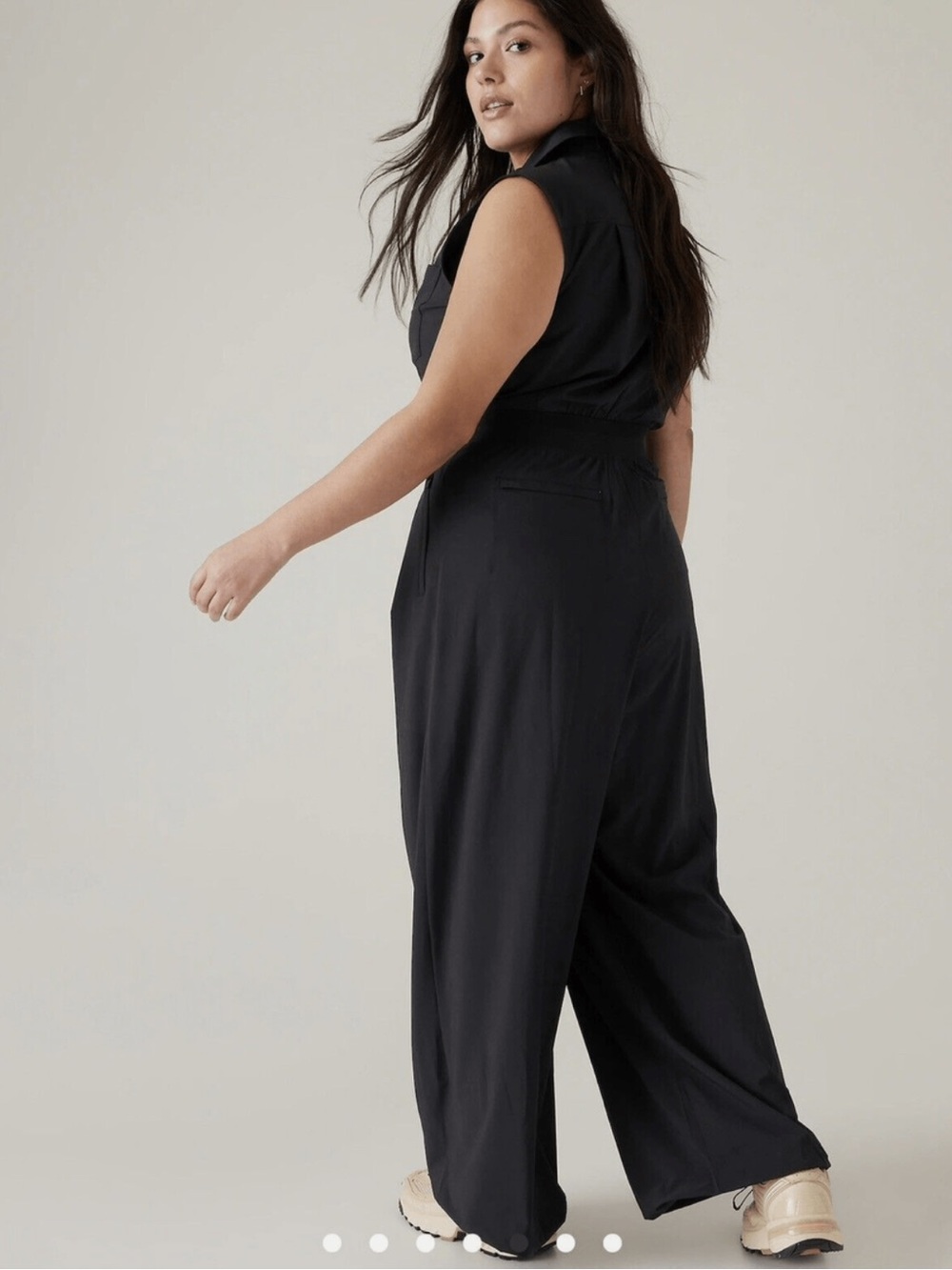 Athleta Brooklyn Heights Wide-Leg Jumpsuit - Black Size 14